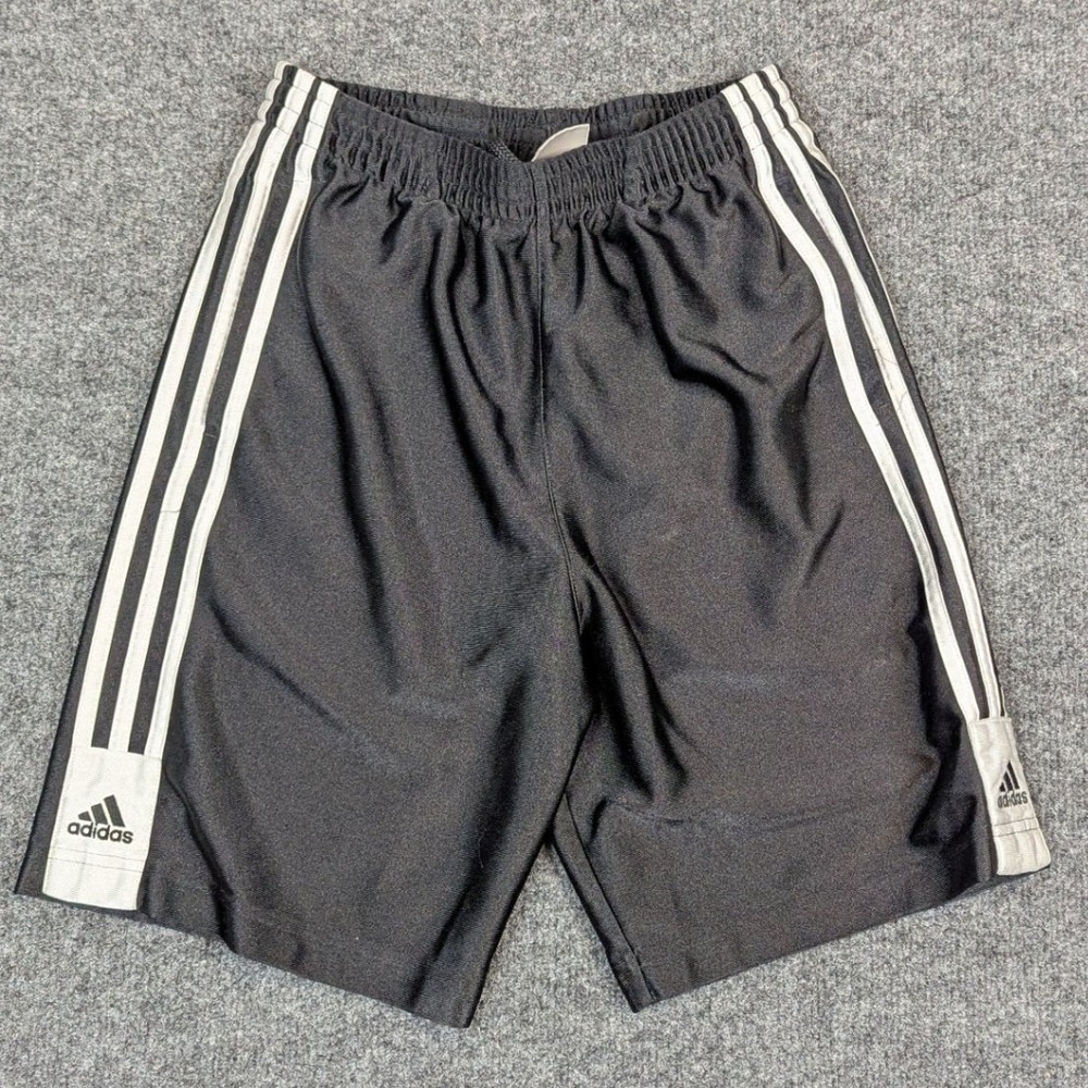 Adidas Boys Dazzle Basketball Shorts Black 3-Stripe Youth M 10/07 234373